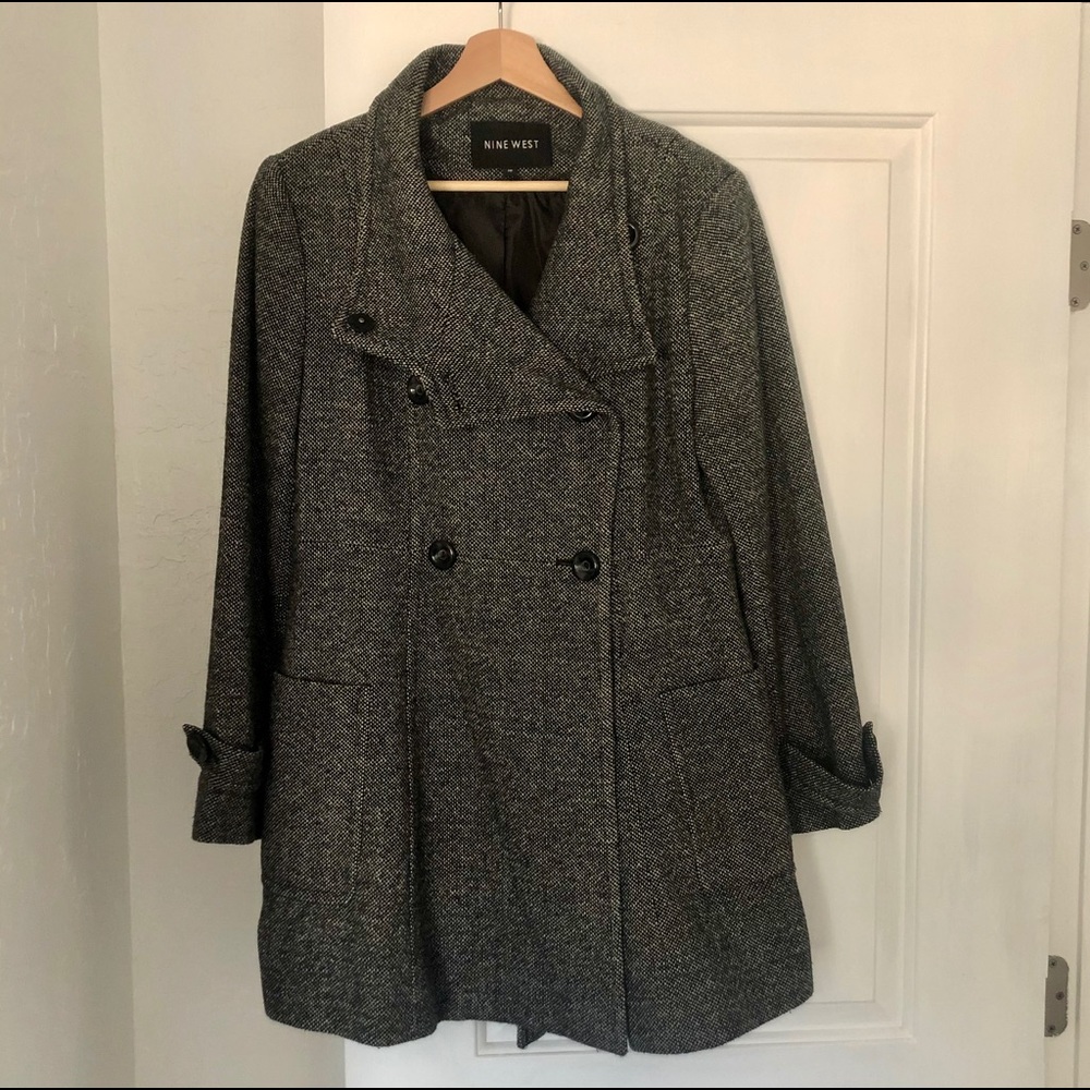 Nine West tweed pea coat